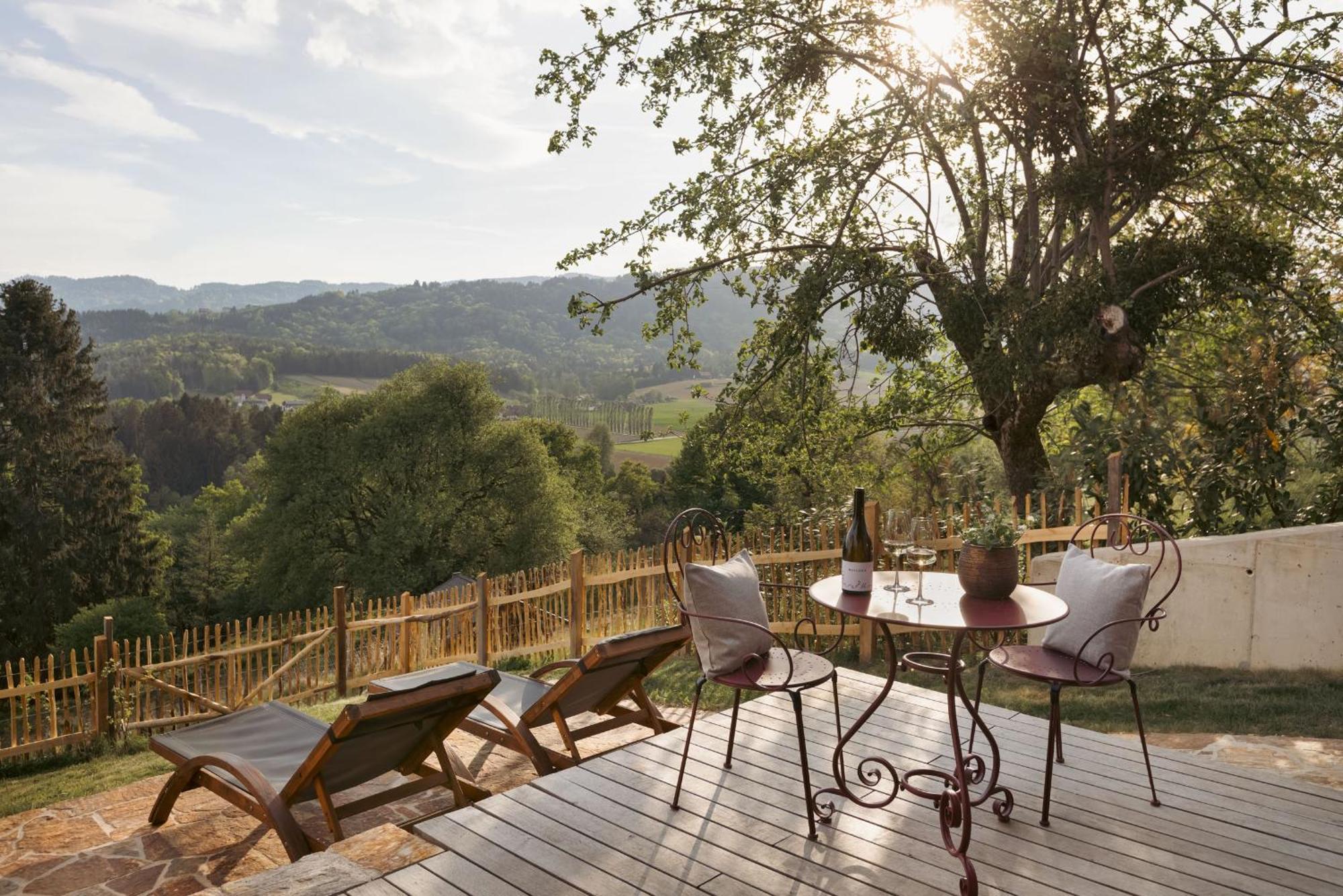 Am Wildbachberg - Luxus Ferienhaeuser Mit Infinitypool, Privatsauna Und Weinkeller Deutschlandsberg Exterior photo